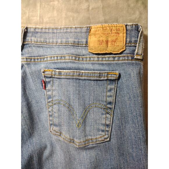 Levi's 545 Low Boot Cut Blue Jeans Women's 12M Medium Wash Altered Hem - Picture 6 of 10